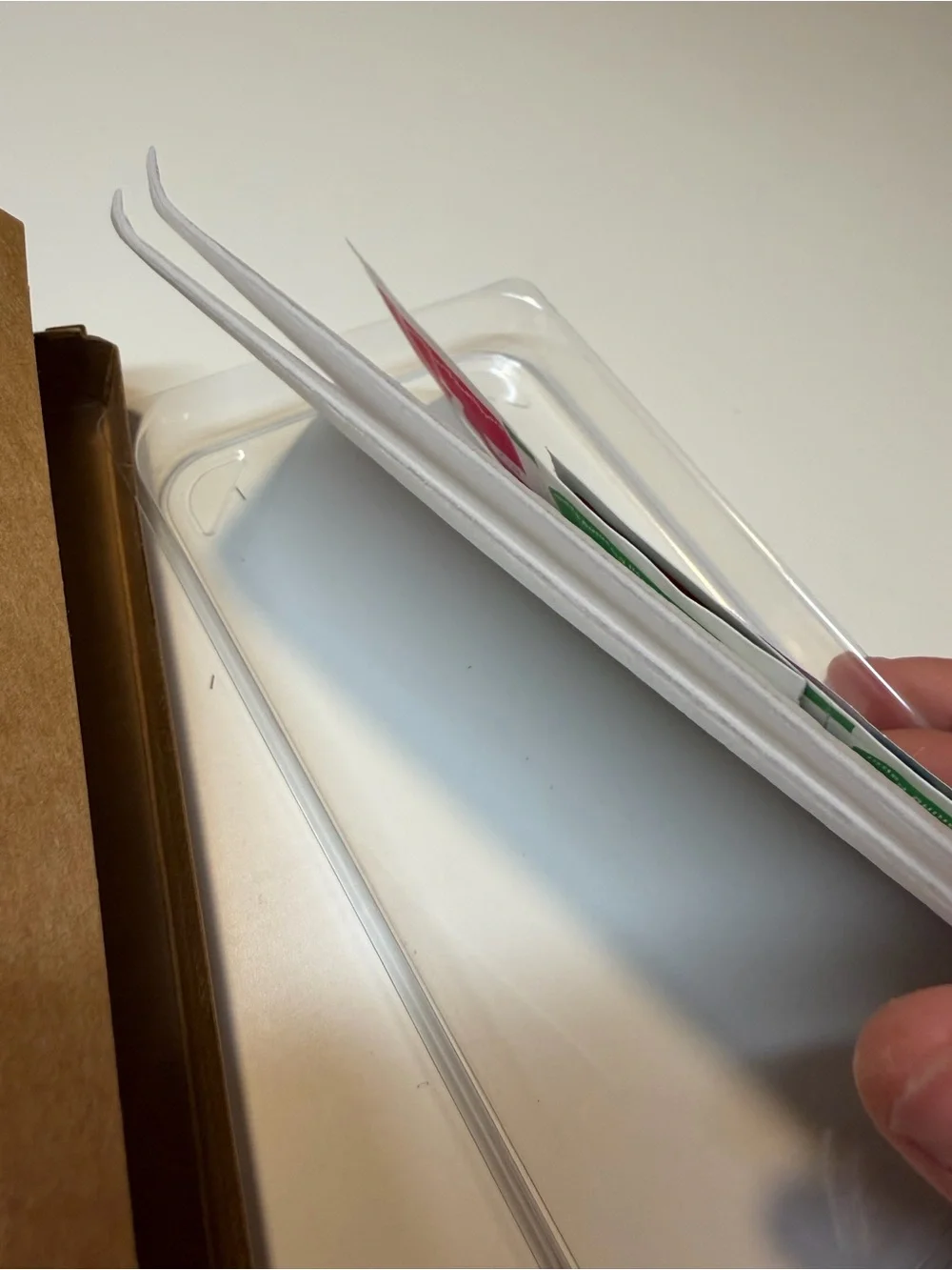 Clear Frosted Silicone Phone Case with two screen protectors